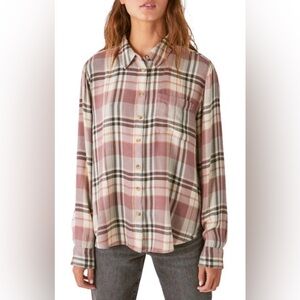 Lucky‎ Brand Cloud Plaid Button Up NWOT
